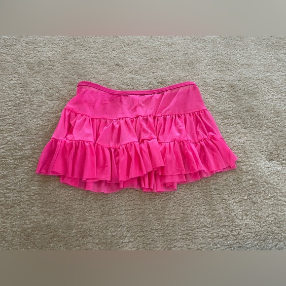 Girl’s Black and White Swim Suit with Pink Skirt - Size: Medium 7-8 - Picture 4 of 10